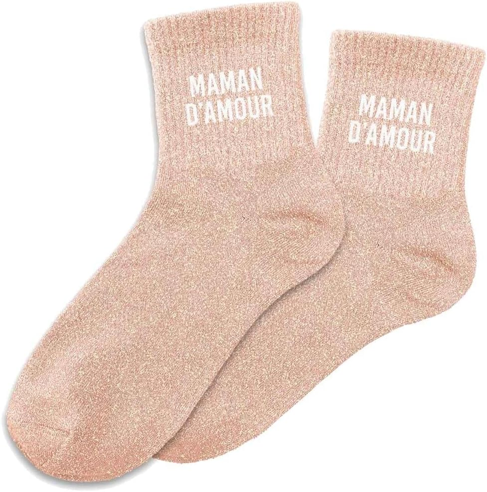 Chaussette à Paillette Maman d'Amour Beige – Image 4