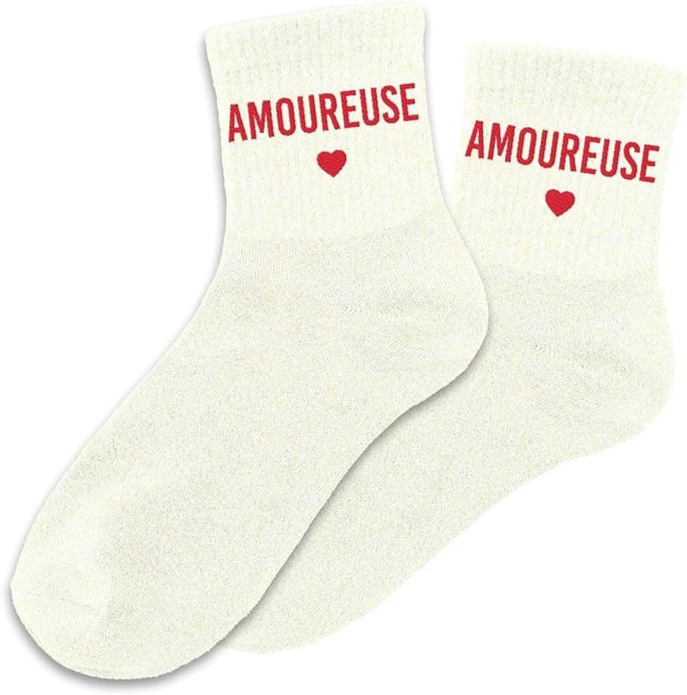 Chaussette à Paillette Amoureuse Blanche – Image 3