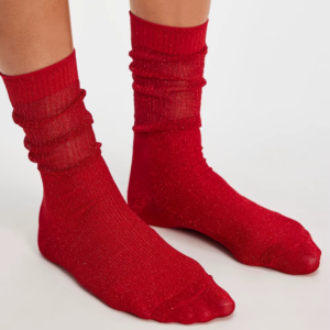 Chaussette à Paillette Rouge – Classique