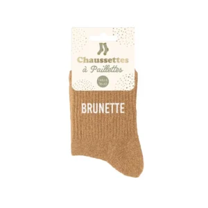 Chaussette à Paillette Brunette Marron