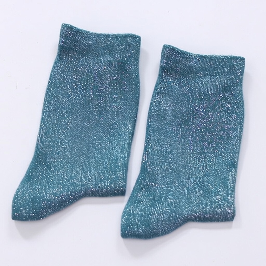 Chaussette à Paillette Bleu – Classique – Image 2