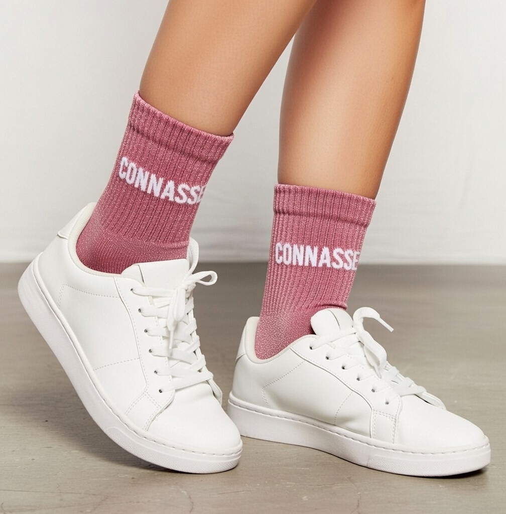 Chaussette à Paillette Connasse Rose – Image 3