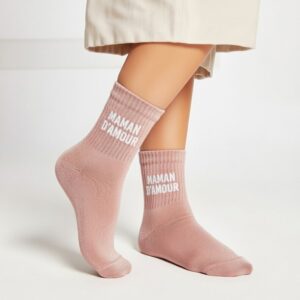 Chaussette à Paillette Maman d'Amour Beige