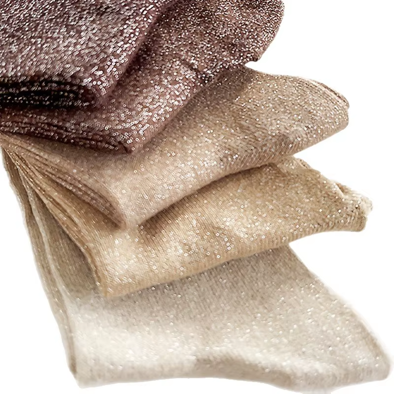 Chaussette à Paillette Mi-Hautes Rétro – Lot de 5 – Image 5