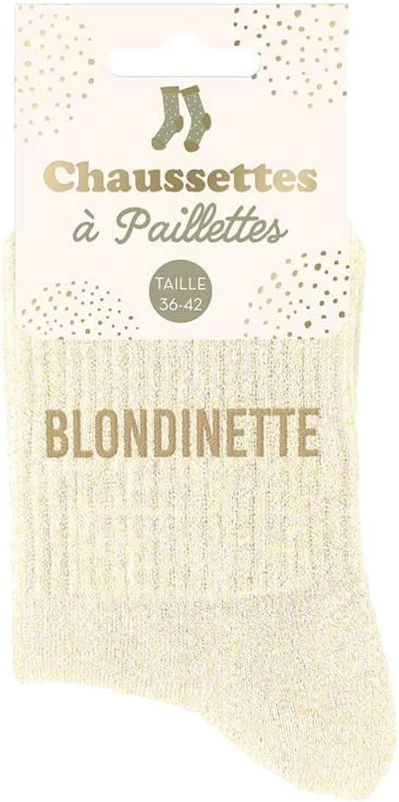 Chaussette à Paillette Blondinette Beige – Image 2