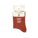 Chaussettes à paillettes « Sexy Lady Rouge »