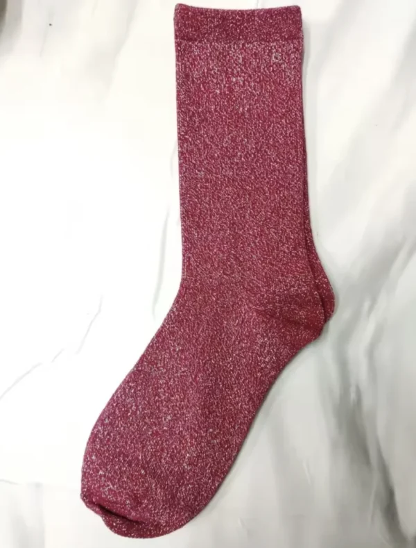 Chaussette à Paillette Bordeaux – Classique, rouge