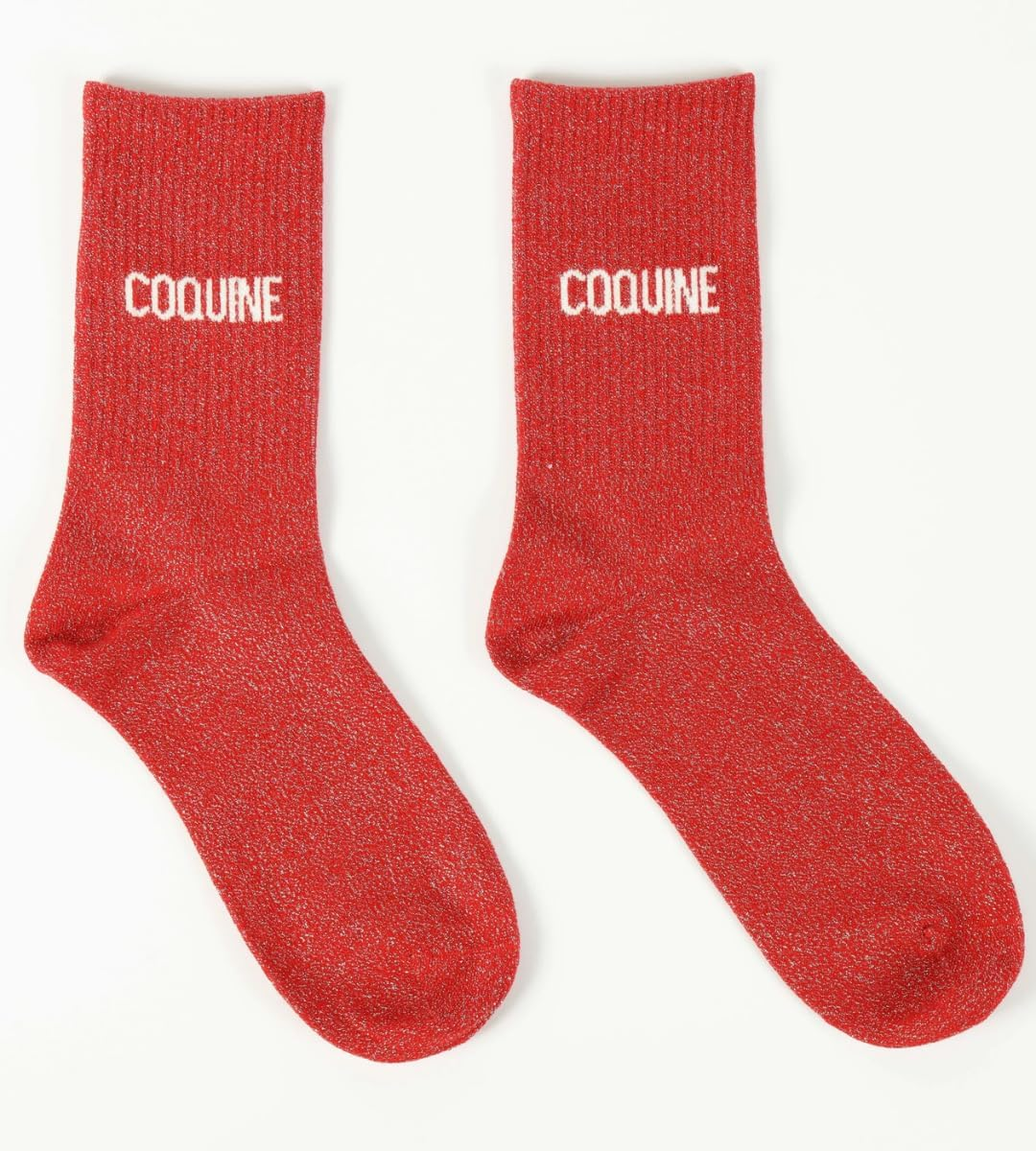 Chaussette à Paillette Coquine Rouge – Image 2