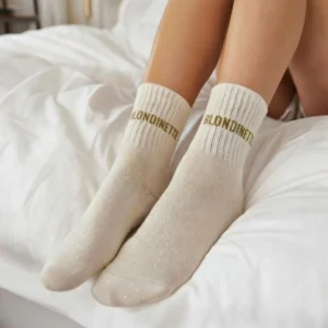 Chaussette à Paillette Blondinette Beige