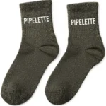 Chaussettes à paillettes noir « Pipelette Grise »