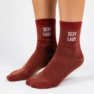Chaussettes à Paillettes Sexy Lady Rouge