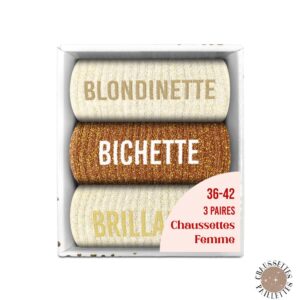 Chaussette à Paillette Coffret Trio Blondinette