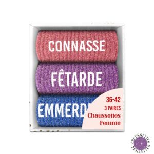 Chaussette à Paillette Coffret Trio Connasse