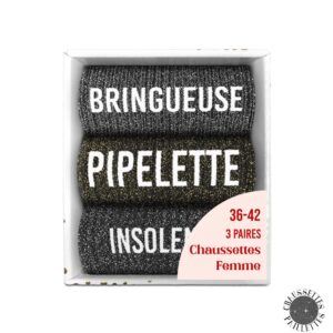 Chaussette à Paillette Coffret Trio Bringueuse