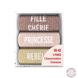 Chaussette à Paillette Coffret Trio Fille Cherie