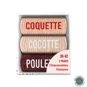 Chaussette à Paillette Coffret Trio Cocotte