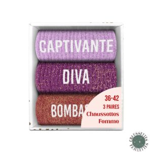 Chaussette à Paillette Coffret Trio Diva