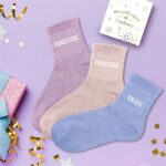 Coffret Trio Fabuleuse — chaussettes à paillettes violet