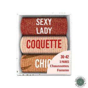 Chaussette à Paillette Coffret Trio Sexy Lady