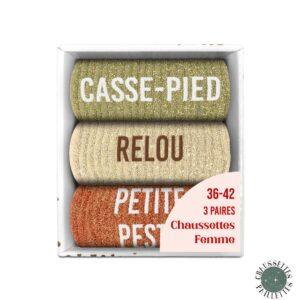 Chaussette à Paillette Coffret Trio Casse Pied