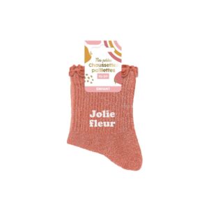 Chaussette à Paillette Enfant Jolie Fleur 3-6Ans Fille