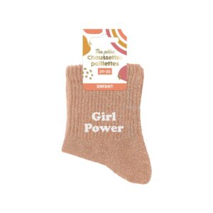 Chaussette à Paillette Enfant Girl Power 6-10Ans Fille