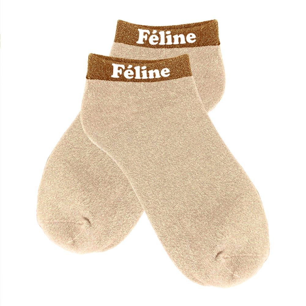 Socquettes paillettes feline — Chaussettes à Paillettes