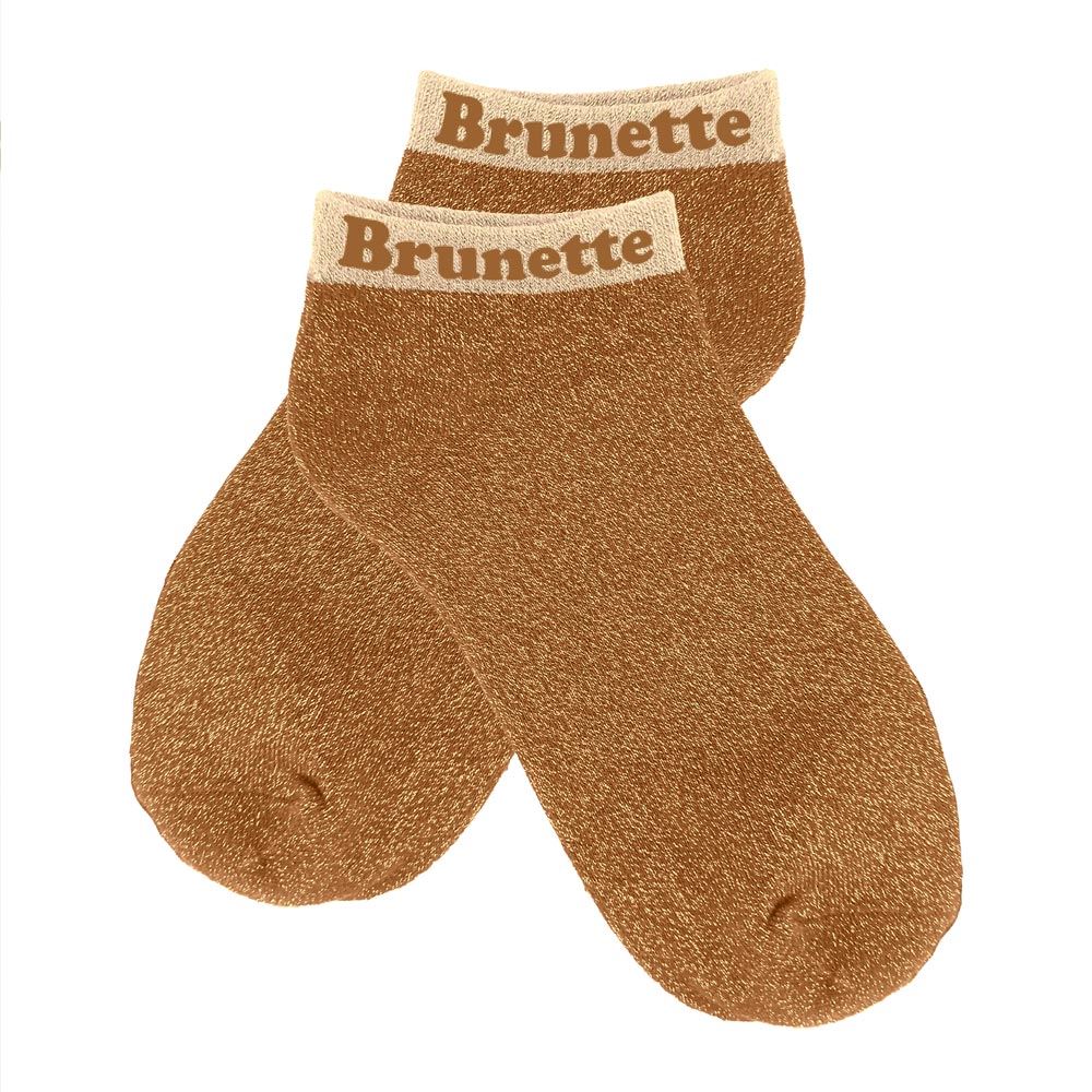 Socquettes paillettes brunette — Chaussettes à Paillettes