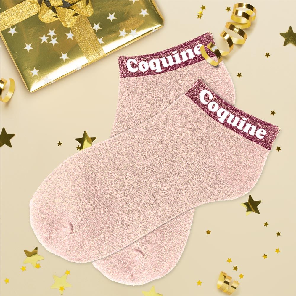 Socquettes paillettes coquine — Chaussettes à Paillettes