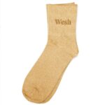 Chaussettes à paillettes doré — modèle Brodees Wesh