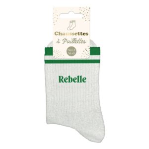 Chaussette à Paillette A Bandes Rebelle