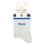 A Bandes Morue — chaussettes à paillettes blanc