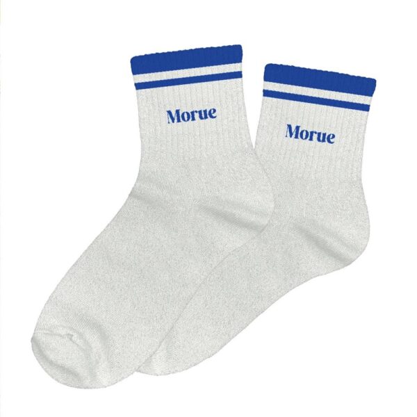 Chaussettes à paillettes blanc — modèle A Bandes Morue