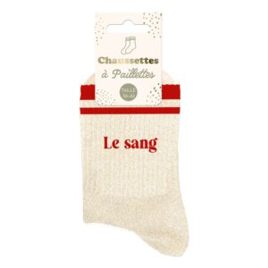 Chaussette à Paillette A Bandes Le Sang