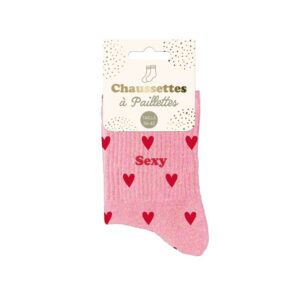 Chaussette à Paillette Cœurs Sexy