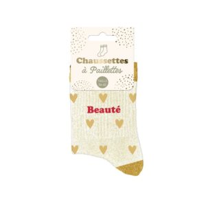 Chaussette à Paillette Cœurs Beaute