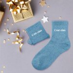 Chaussettes à paillettes bleu « C'Est Ciao »