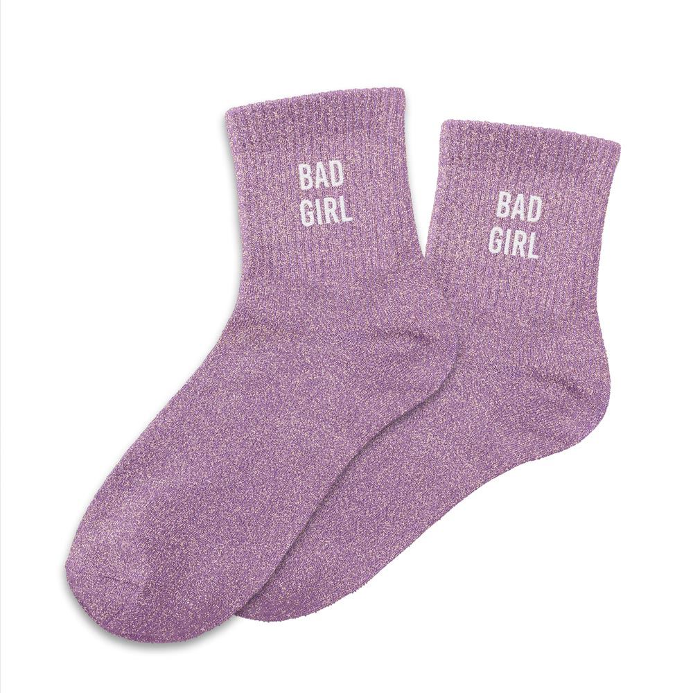 Chaussettes paillettes bad girl — Chaussettes à Paillettes