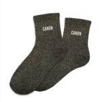 Chaussettes à paillettes vert olive — modèle Canon
