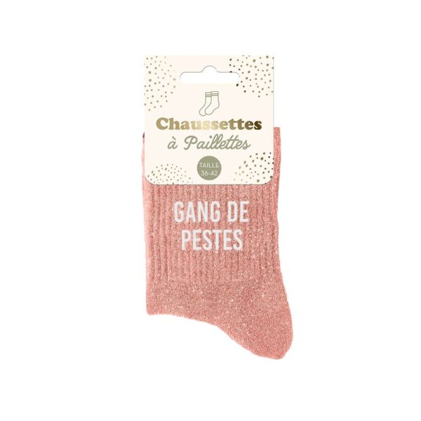 Gang De Pestes — chaussettes à paillettes rose