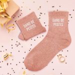 Chaussettes à paillettes rose « Gang De Pestes »