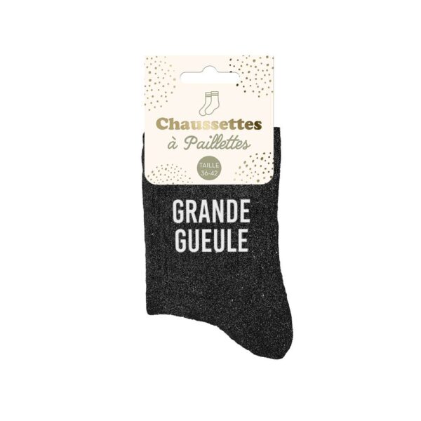 Chaussette à Paillette Grande Gueule, noir