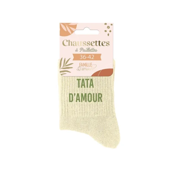 Chaussette à Paillette Tata D Amour, beige