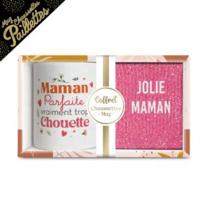 Coffret Mug Chaussette à Paillette Jolie Maman