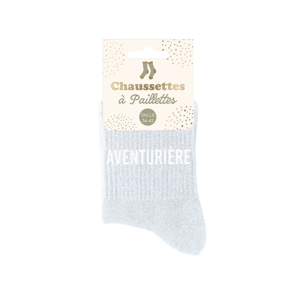 Chaussettes paillettes aventuriere — Chaussettes à Paillettes