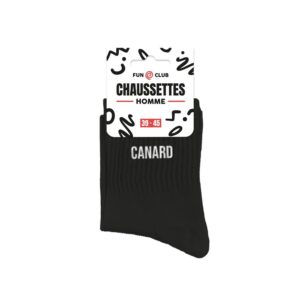 Chaussettes noires canard homme