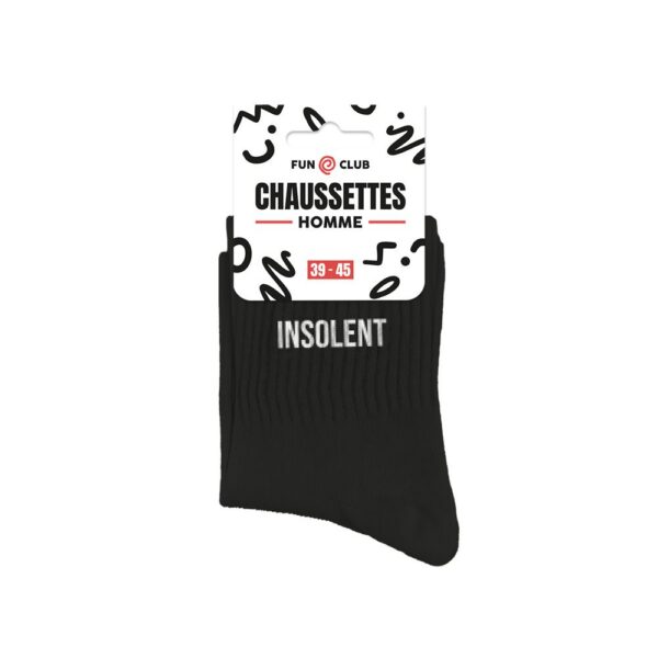 Chaussettes noires insolent homme — Chaussette à Paillette
