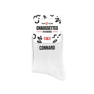 Chaussettes blanches connard homme