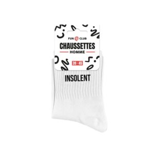 Chaussettes blanches insolent homme