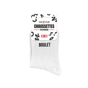 Chaussettes blanches boulet homme